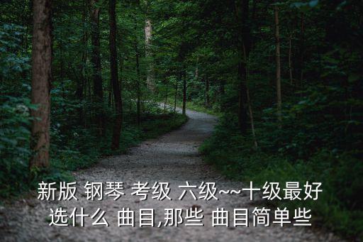 鋼琴六級考級曲目