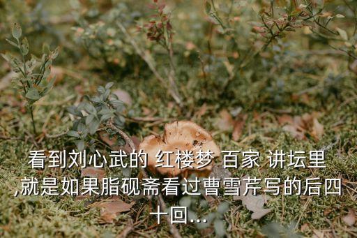 紅樓夢百家講壇,紅樓夢續集出爐?原來是這回事?