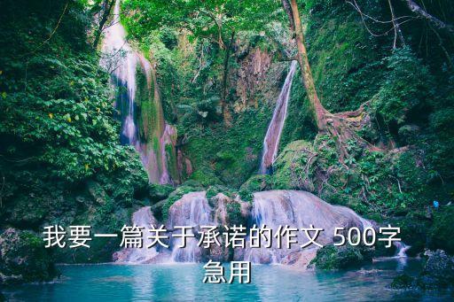我要一篇關于承諾的作文 500字 急用