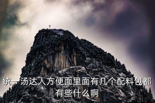 統(tǒng)一湯達(dá)人方便面里面有幾個(gè)配料包都有些什么啊