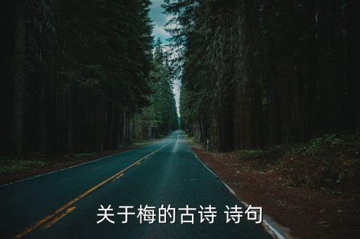 關于梅的古詩 詩句
