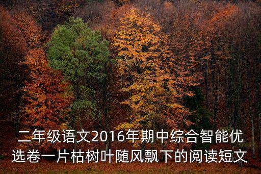 二年級語文2016年期中綜合智能優選卷一片枯樹葉隨風飄下的閱讀短文