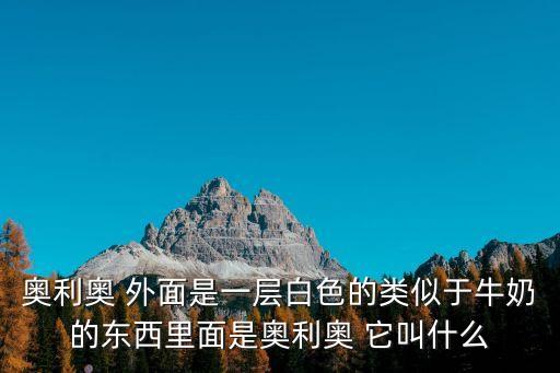 奧利奧 外面是一層白色的類似于牛奶的東西里面是奧利奧 它叫什么