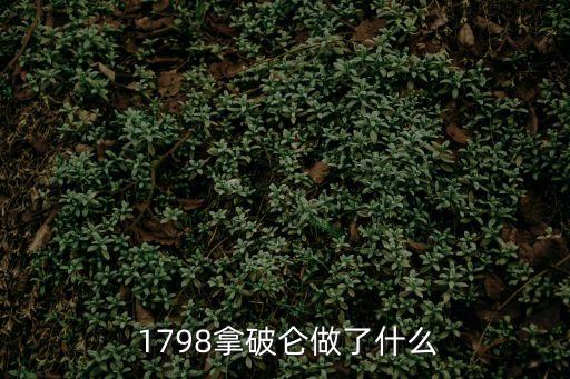  1798拿破侖做了什么