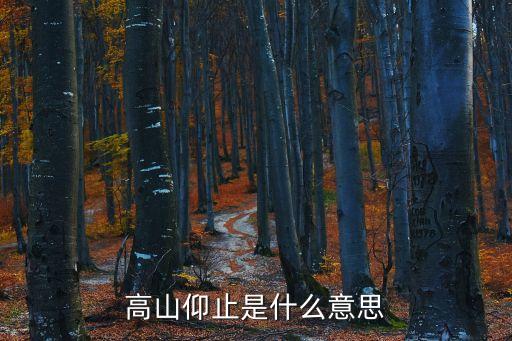高山仰止，高山仰止是什么意思