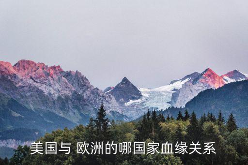 美國與 歐洲的哪國家血緣關系