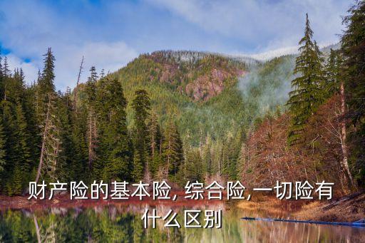 財(cái)產(chǎn)險(xiǎn)的基本險(xiǎn), 綜合險(xiǎn),一切險(xiǎn)有什么區(qū)別