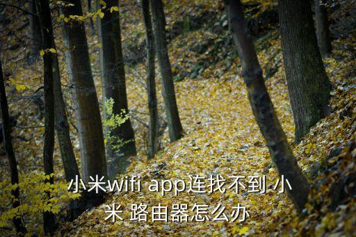  小米wifi app連找不到 小米 路由器怎么辦