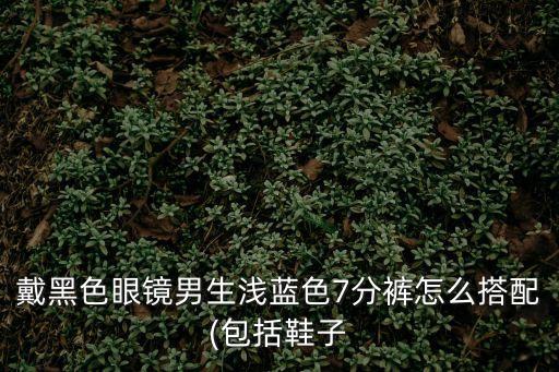 戴黑色眼鏡男生淺藍色7分褲怎么搭配(包括鞋子