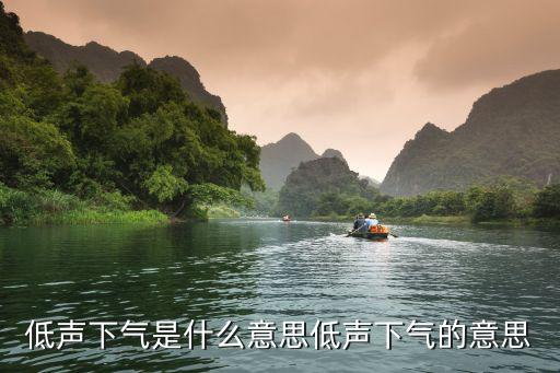 低聲下氣是什么意思低聲下氣的意思