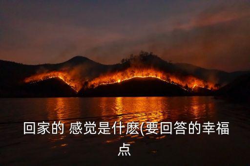  回家的 感覺(jué)是什麼(要回答的幸福點(diǎn)