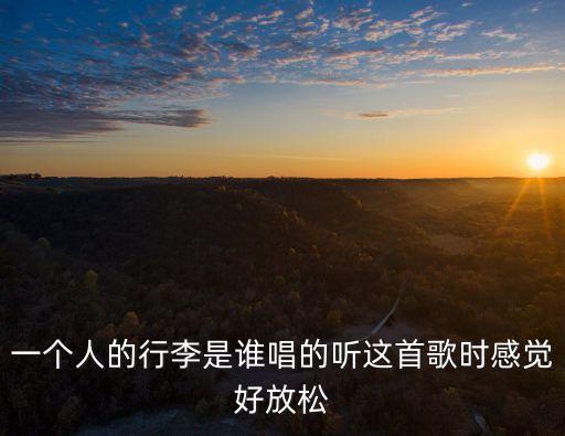一個(gè)人的行李，一個(gè)人的行李是什么