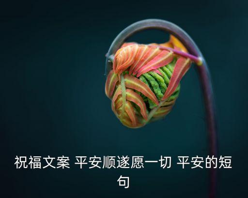 愿一切平安的句子