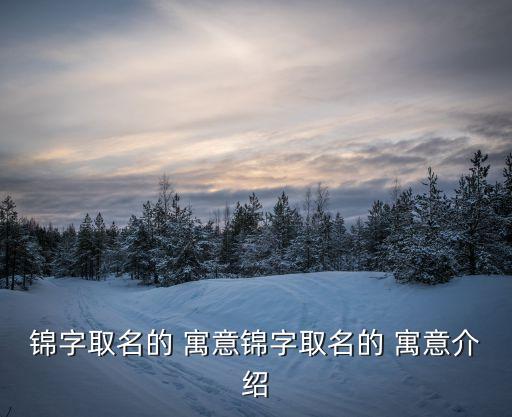 錦的寓意,織錦代表高雅的事物美好前程似錦