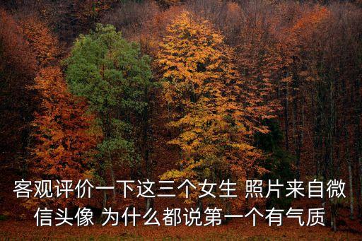 客觀評價一下這三個女生 照片來自微信頭像 為什么都說第一個有氣質