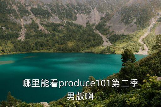 哪里能看produce101第二季男版啊
