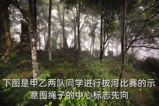 下圖是甲乙兩隊同學進行拔河比賽的示意圖繩子的中心標志先向