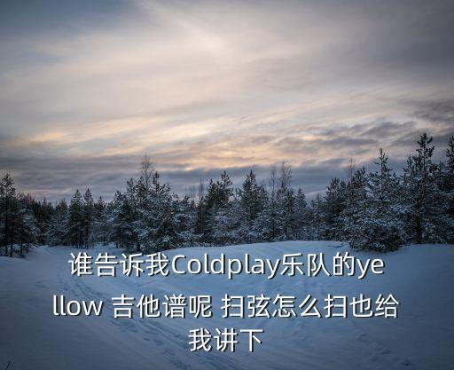誰告訴我Coldplay樂隊的yellow 吉他譜呢 掃弦怎么掃也給我講下