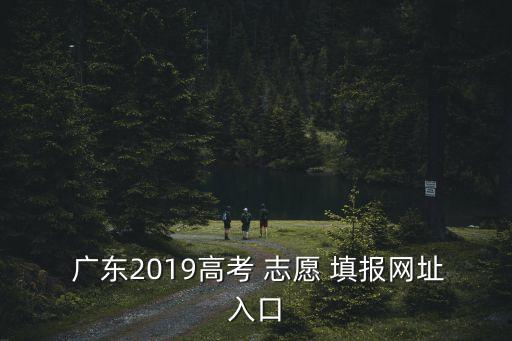  廣東2019高考 志愿 填報網址入口