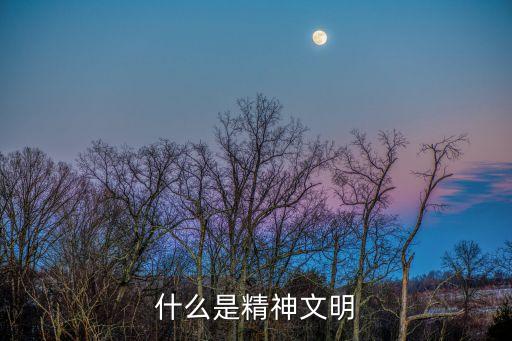 什么是精神文明