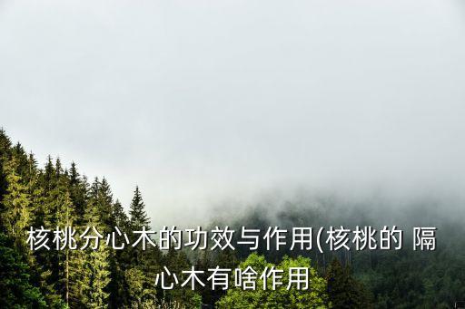 核桃分心木的功效與作用(核桃的 隔心木有啥作用