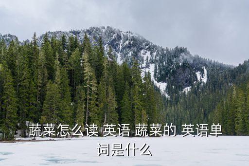  蔬菜怎么讀 英語 蔬菜的 英語單詞是什么