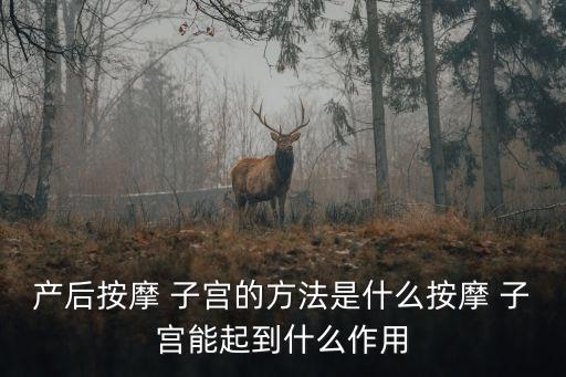 產后按摩 子宮的方法是什么按摩 子宮能起到什么作用