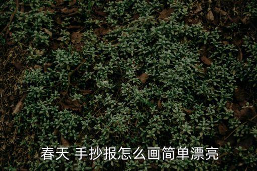 關于春天的手抄報,春天手抄簡潔美觀第一集