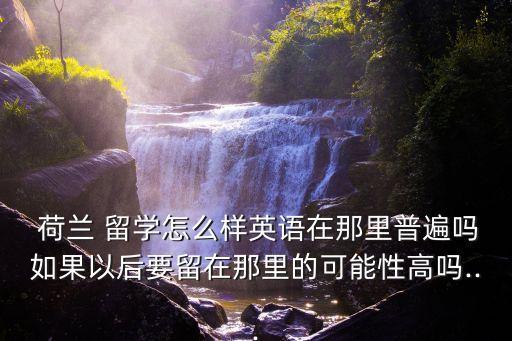  荷蘭 留學(xué)怎么樣英語在那里普遍嗎如果以后要留在那里的可能性高嗎...