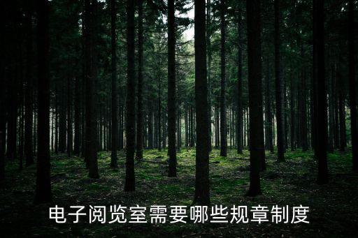 電子閱覽室需要哪些規章制度