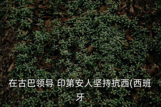 在古巴領導 印第安人堅持抗西(西班牙