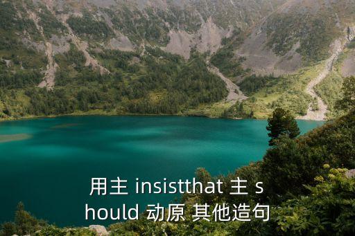其它造句，用主 insistthat 主 should 動原 其他造句