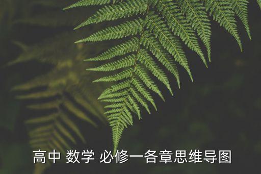  高中 數學 必修一各章思維導圖