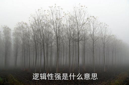  邏輯性強是什么意思