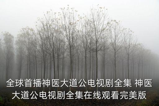 全球首播神醫大道公電視劇全集 神醫大道公電視劇全集在線觀看完美版
