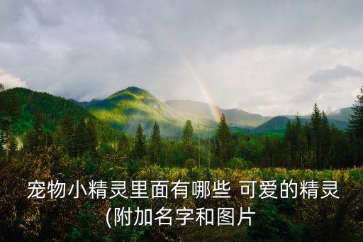 寵物小精靈里面有哪些 可愛的精靈(附加名字和圖片
