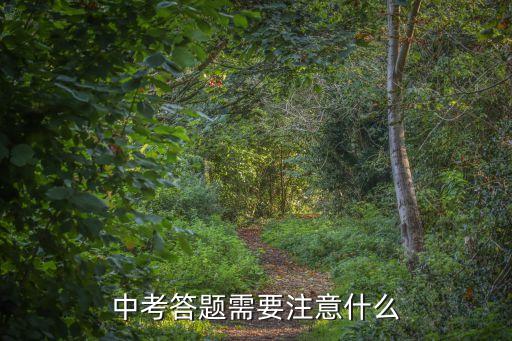 中考答題需要注意什么