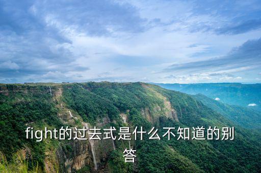 fight的過去式，fight的過去式是什么不知道的別答