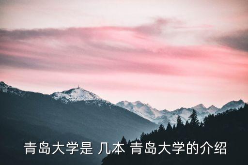 青島大學是幾本,青島大學的歷史與未來
