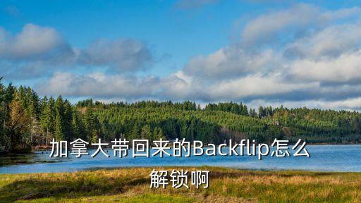 加拿大帶回來的Backflip怎么解鎖啊