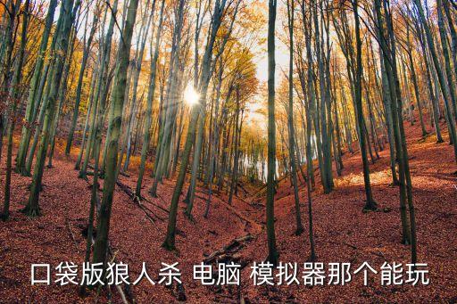 口袋版狼人殺 電腦 模擬器那個能玩