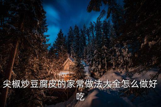 辣炒豆腐皮，怎么做好吃辣椒炒干豆腐皮的家常做法