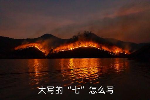  大寫的“七”怎么寫