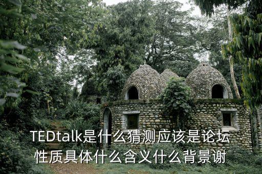 tedtalk，ted talk是什么意思