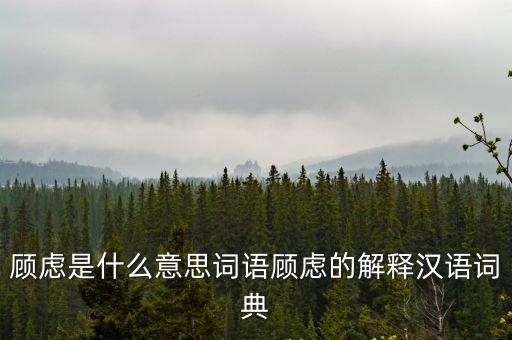 顧慮是什么意思詞語顧慮的解釋漢語詞典