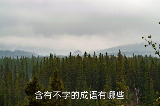 含有不字的成語，不字的成語