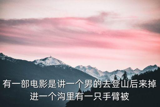有一部電影是講一個男的去登山后來掉進一個溝里有一只手臂被