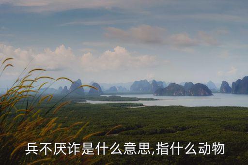 兵不厭詐的意思,帶兵作戰不排斥用欺詐手段勝敵