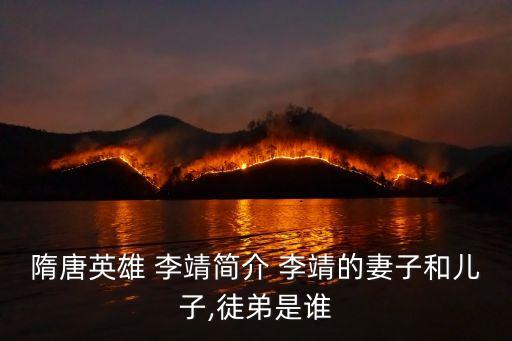 隋唐英雄 李靖簡介 李靖的妻子和兒子,徒弟是誰