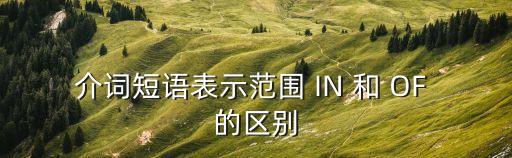 介詞短語表示范圍 IN 和 OF 的區(qū)別